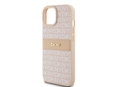 Funda DKNY de piel con franja monocromática y logo metálico para iPhone 15 Plus / 14 Plus - Rosa Funda DKNY de piel con franja monocromática y logo metálico para iPhone 15 Plus / 14 Plus - Rosa