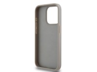 Capa DKNY em couro com estampa Mono Stripe e logo metálico para iPhone 15 Pro - bege Capa DKNY em couro com estampa Mono Stripe e logo metálico para iPhone 15 Pro - bege