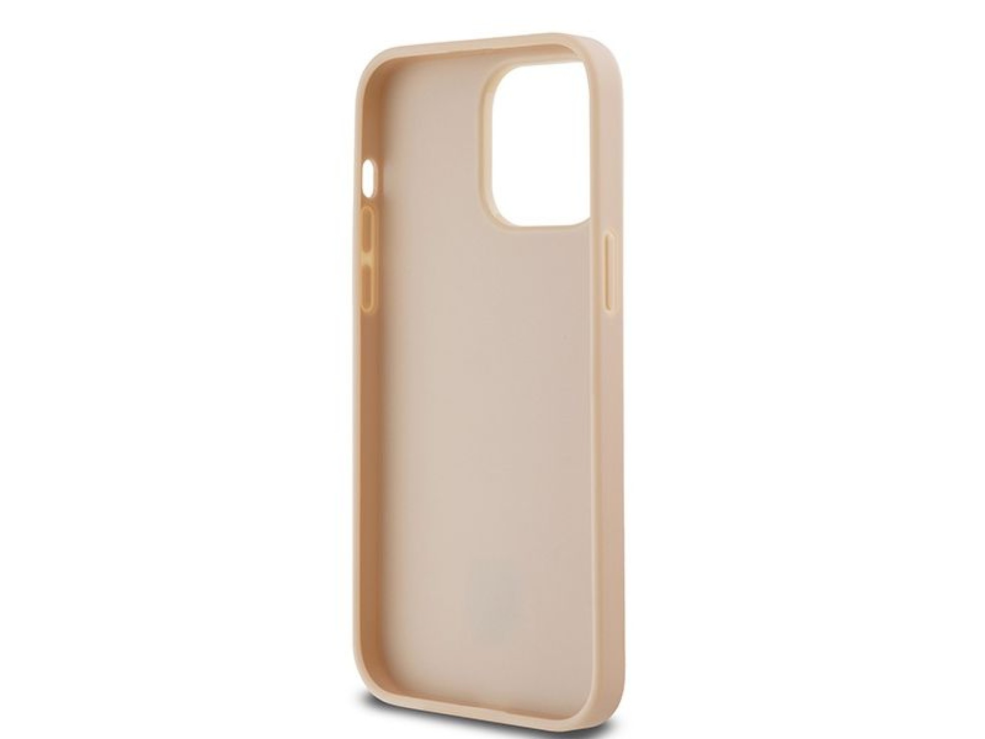 DKNY Leather Checkered Mono Pattern & Printed Stripes case for iPhone 14 Pro Max - pink