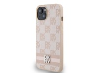 Funda DKNY de piel con estampado a cuadros monocromático y rayas estampadas para iPhone 15 / 14 / 13 Funda DKNY de piel con estampado a cuadros monocromático y rayas estampadas para iPhone 15 / 14 / 13