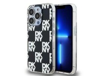 Capa DKNY IML com estampa xadrez monocromática para iPhone 15 Pro Max - preta Capa DKNY IML com estampa xadrez monocromática para iPhone 15 Pro Max - preta