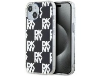 Capa DKNY IML com estampa xadrez monocromática para iPhone 15 Plus / 14 Plus - preta Capa DKNY IML com estampa xadrez monocromática para iPhone 15 Plus / 14 Plus - preta