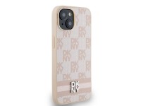Funda DKNY de piel con estampado a cuadros monocromático y rayas estampadas para iPhone 15 / 14 / 13 Funda DKNY de piel con estampado a cuadros monocromático y rayas estampadas para iPhone 15 / 14 / 13