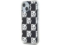 Capa DKNY IML com estampa xadrez monocromática para iPhone 15 Plus / 14 Plus - preta Capa DKNY IML com estampa xadrez monocromática para iPhone 15 Plus / 14 Plus - preta