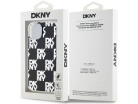 Capa DKNY IML com estampa xadrez monocromática para iPhone 15 Plus / 14 Plus - preta Capa DKNY IML com estampa xadrez monocromática para iPhone 15 Plus / 14 Plus - preta