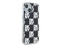 Capa DKNY IML com estampa xadrez monocromática para iPhone 15/14/13 - preta Capa DKNY IML com estampa xadrez monocromática para iPhone 15/14/13 - preta