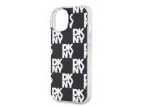 Capa DKNY IML com estampa xadrez monocromática para iPhone 15/14/13 - preta Capa DKNY IML com estampa xadrez monocromática para iPhone 15/14/13 - preta