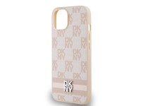 Funda DKNY de piel con estampado a cuadros monocromático y rayas estampadas para iPhone 15 / 14 / 13 Funda DKNY de piel con estampado a cuadros monocromático y rayas estampadas para iPhone 15 / 14 / 13