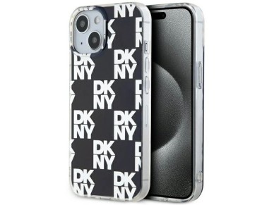 DKNY IML Checkered Mono Pattern case for iPhone 15 Plus / 14 Plus - black