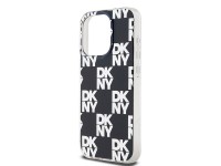 Capa DKNY IML com estampa xadrez monocromática para iPhone 15 Pro Max - preta Capa DKNY IML com estampa xadrez monocromática para iPhone 15 Pro Max - preta