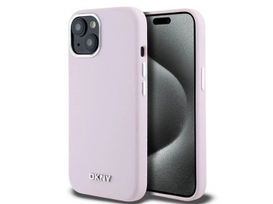 DKNY Liquid Silicone Small Metal Logo MagSafe Case for iPhone 15 Plus / 14 Plus - Pink DKNY Liquid Silicone Small Metal Logo MagSafe Case for iPhone 15 Plus / 14 Plus - Pink