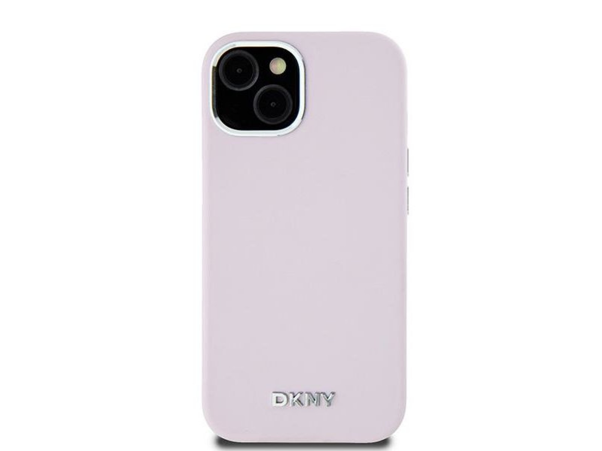 DKNY Liquid Silicone Small Metal Logo MagSafe Case for iPhone 15 Plus / 14 Plus - Pink