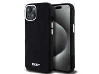 Capa DKNY de silicone líquido com logotipo pequeno em metal e MagSafe para iPhone 15 Plus / 14 Plus Capa DKNY de silicone líquido com logotipo pequeno em metal e MagSafe para iPhone 15 Plus / 14 Plus