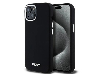 DKNY Liquid Silicone Small Metal Logo MagSafe Case for iPhone 15 Plus / 14 Plus - Black DKNY Liquid Silicone Small Metal Logo MagSafe Case for iPhone 15 Plus / 14 Plus - Black