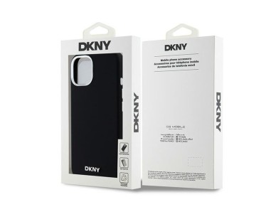 DKNY Liquid Silicone Small Metal Logo MagSafe Case for iPhone 15 Plus / 14 Plus - Black DKNY Liquid Silicone Small Metal Logo MagSafe Case for iPhone 15 Plus / 14 Plus - Black