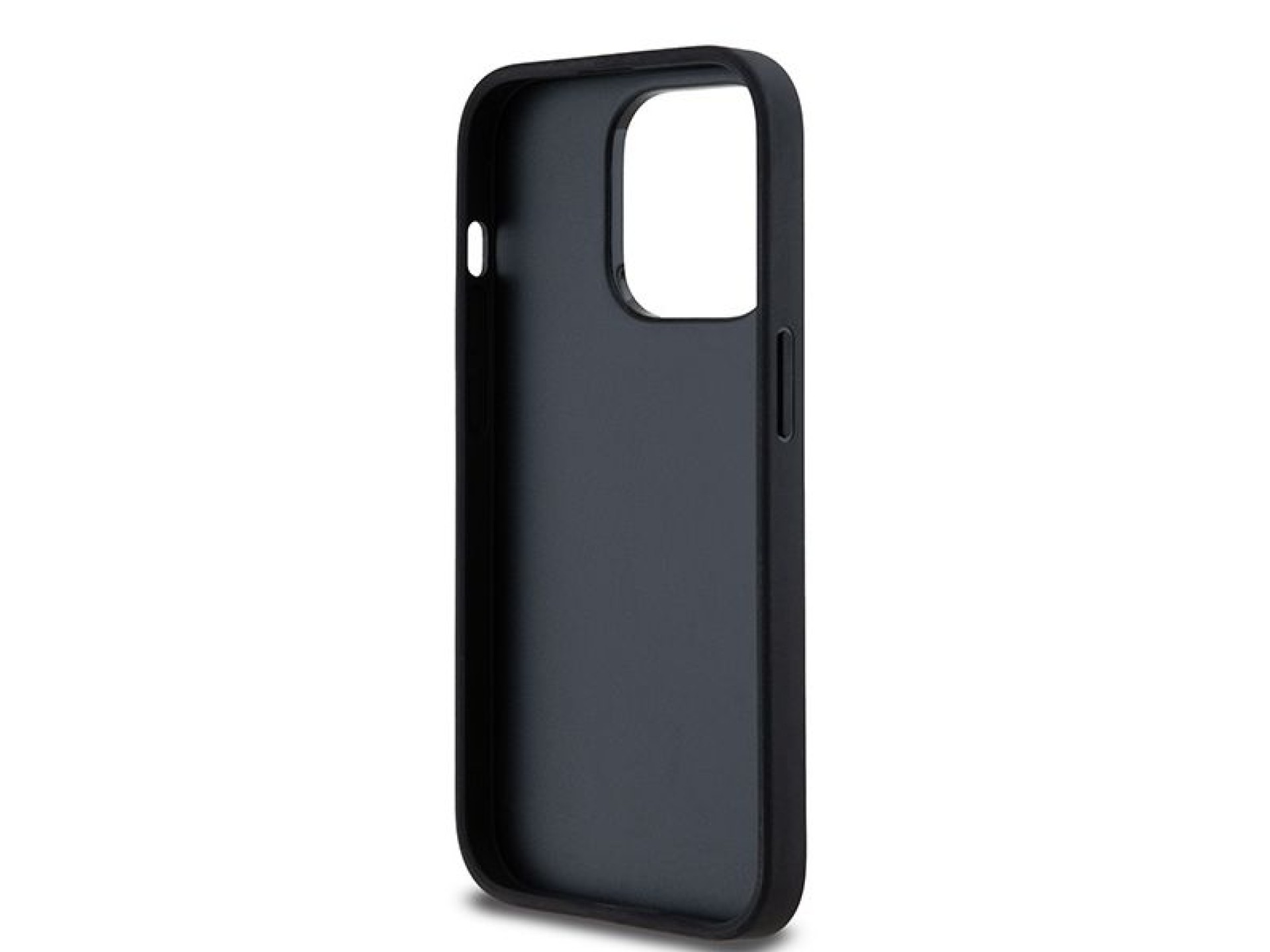 Funda para iPhone 14 Pro de DKNY en piel con estampado a cuadros monocromático y rayas estampadas -