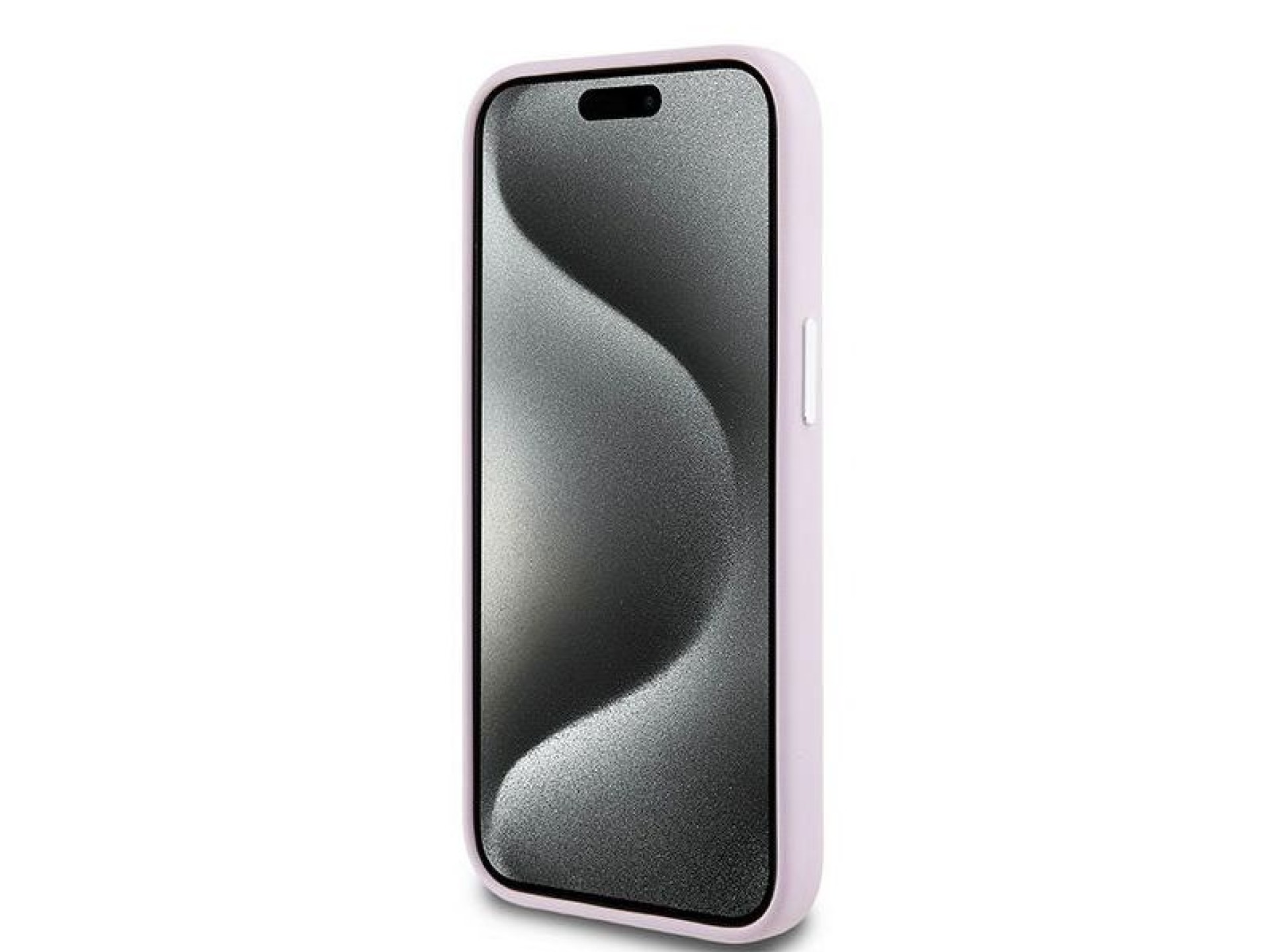 DKNY Liquid Silicone Small Metal Logo MagSafe Case for iPhone 15 Plus / 14 Plus - Pink