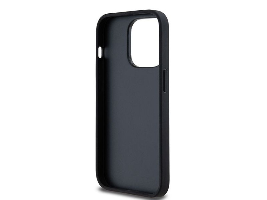 Funda para iPhone 14 Pro de DKNY en piel con estampado a cuadros monocromático y rayas estampadas -