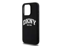 DKNY Liquid Silicone White Printed Logo MagSafe iPhone 15 Pro Case - Black DKNY Liquid Silicone White Printed Logo MagSafe iPhone 15 Pro Case - Black