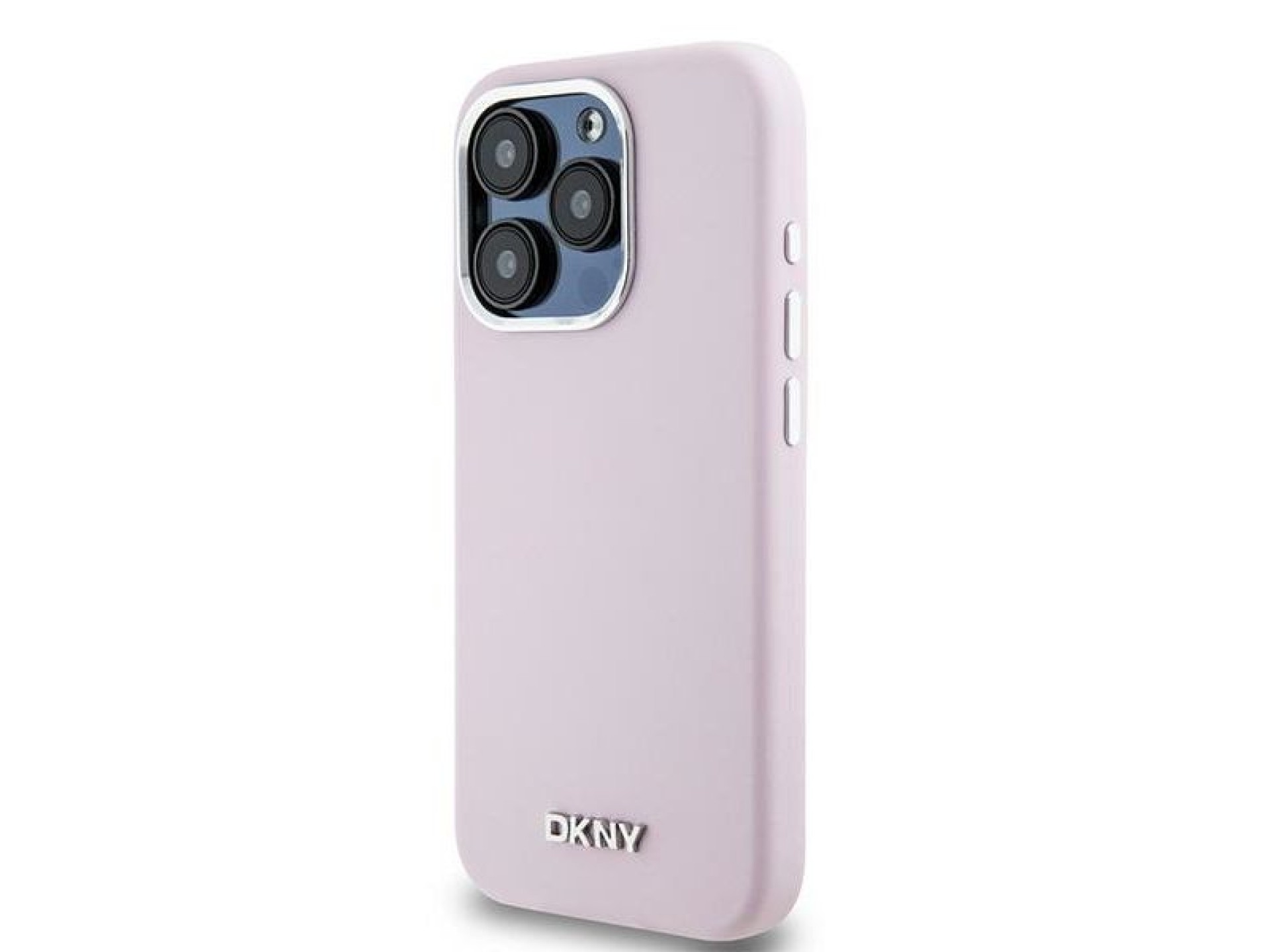 DKNY Liquid Silicone Small Metal Logo MagSafe case for iPhone 14 Pro - pink