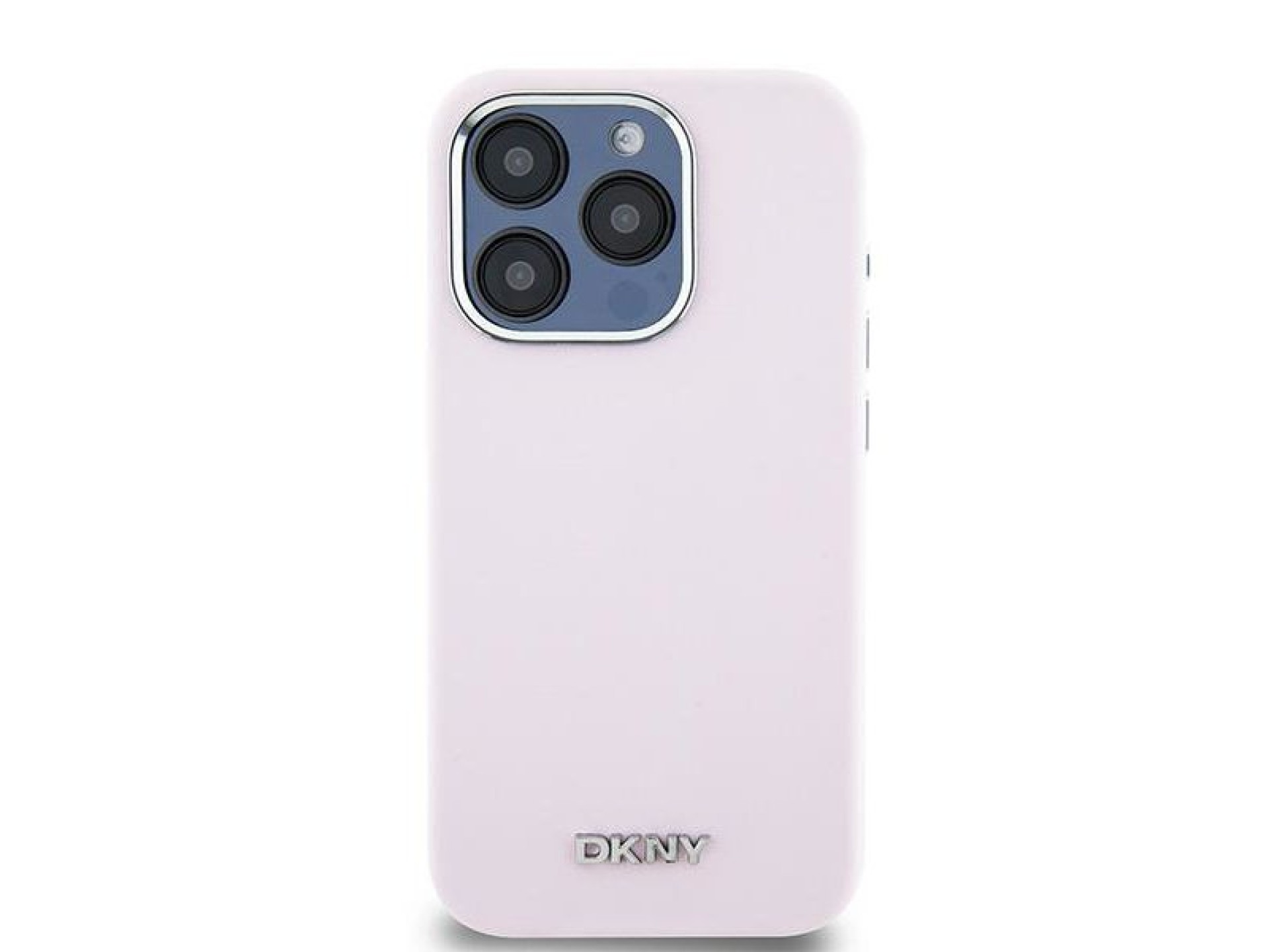 DKNY Liquid Silicone Small Metal Logo MagSafe case for iPhone 14 Pro - pink