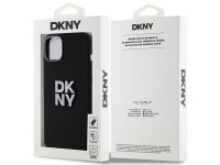Funda DKNY de silicona líquida con logo metálico para iPhone 15 Plus / 14 Plus - negra Funda DKNY de silicona líquida con logo metálico para iPhone 15 Plus / 14 Plus - negra