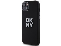 DKNY Liquid Silicone Metal Logo iPhone 15/14/13 Case - Black
