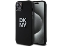 DKNY Liquid Silicone Metal Logo iPhone 15/14/13 Case - Black