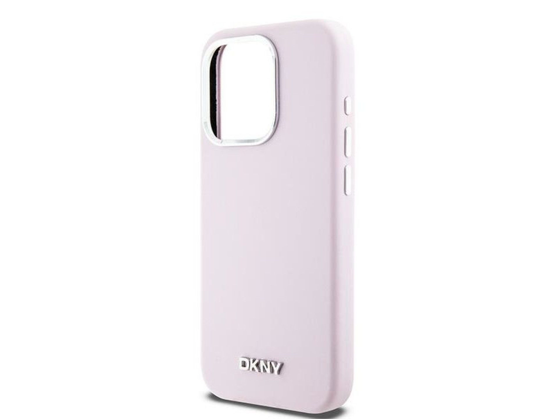 DKNY Liquid Silicone Small Metal Logo MagSafe case for iPhone 14 Pro - pink