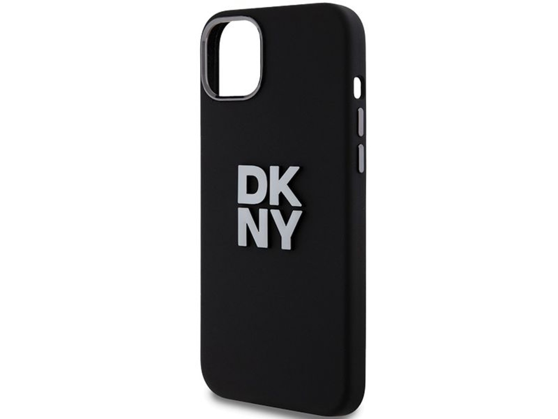 DKNY Liquid Silicone Metal Logo iPhone 15/14/13 Case - Black