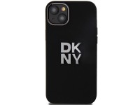 Funda DKNY de silicona líquida con logo metálico para iPhone 15 Plus / 14 Plus - negra Funda DKNY de silicona líquida con logo metálico para iPhone 15 Plus / 14 Plus - negra