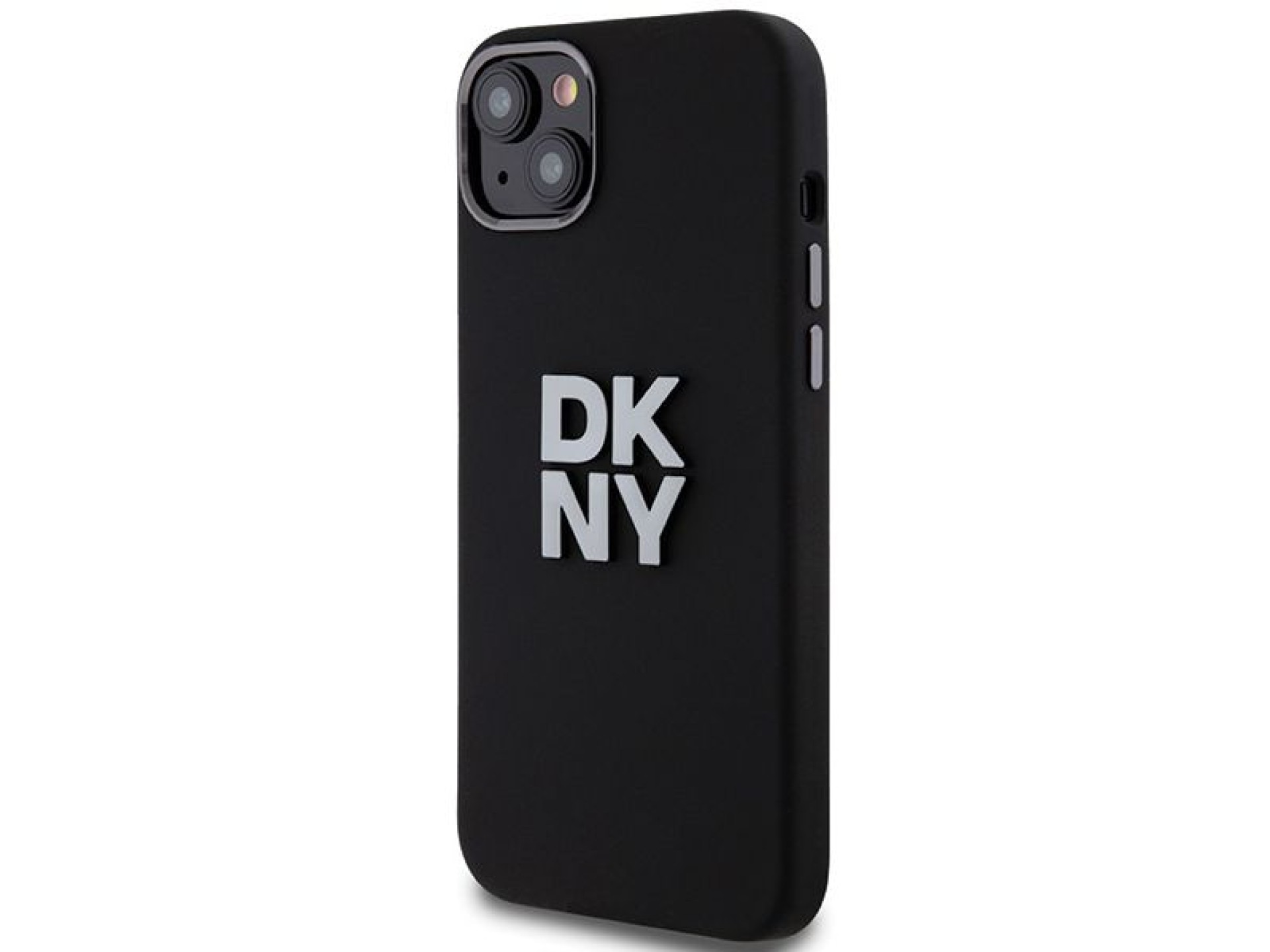 DKNY Liquid Silicone Metal Logo case for iPhone 15 Plus / 14 Plus - black