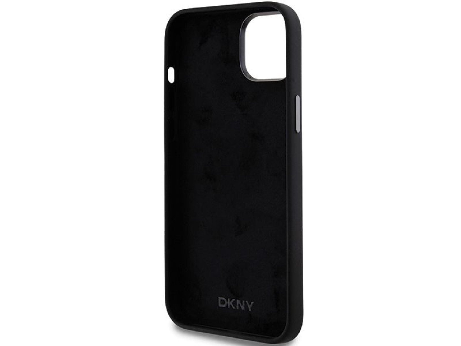 DKNY Liquid Silicone Metal Logo iPhone 15/14/13 Case - Black