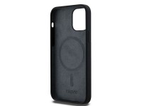 Funda DKNY de silicona l�quida blanca con logo impreso MagSafe para iPhone 12/12 Pro - Negra