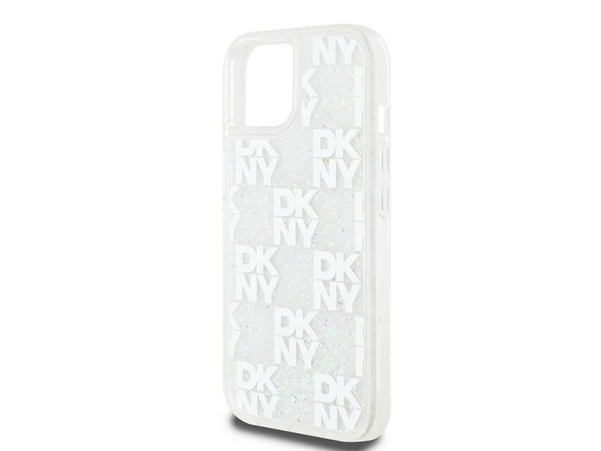 DKNY Liquid Glitter Multilogo case for iPhone 15 / 14 / 13 - white