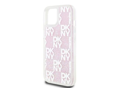 Capa DKNY Liquid Glitter Multilogo para iPhone 15/14/13 - rosa Capa DKNY Liquid Glitter Multilogo para iPhone 15/14/13 - rosa