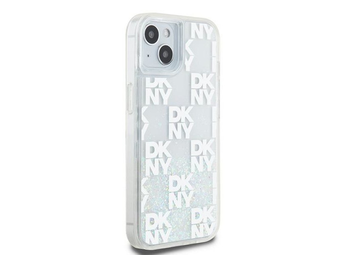 DKNY Liquid Glitter Multilogo case for iPhone 15 / 14 / 13 - white
