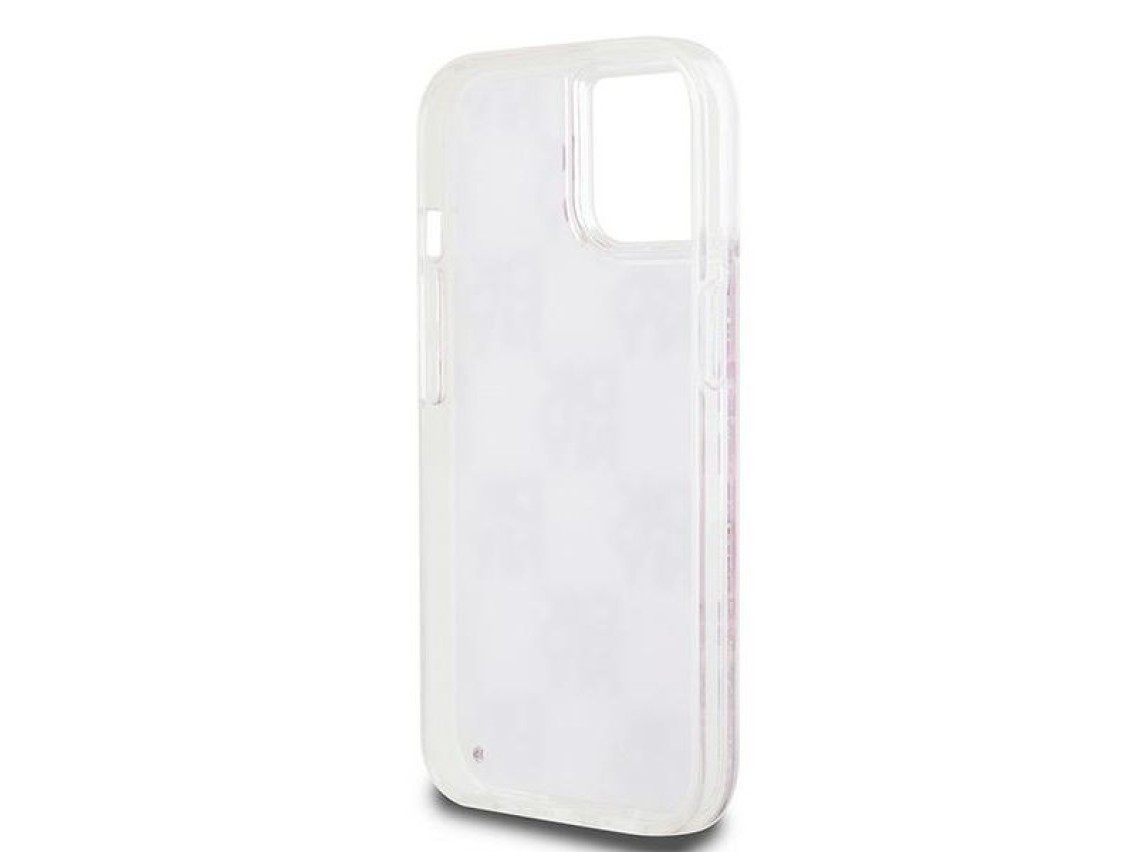 Funda DKNY Liquid Glitter Multilogo para iPhone 15 / 14 / 13 - rosa