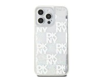 Capa DKNY Liquid Glitter Multilogo para iPhone 15 Pro Max - branca Capa DKNY Liquid Glitter Multilogo para iPhone 15 Pro Max - branca