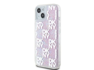 Capa DKNY Liquid Glitter Multilogo para iPhone 15/14/13 - rosa Capa DKNY Liquid Glitter Multilogo para iPhone 15/14/13 - rosa