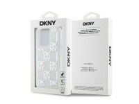 Capa DKNY Liquid Glitter Multilogo para iPhone 15 Pro - branca Capa DKNY Liquid Glitter Multilogo para iPhone 15 Pro - branca