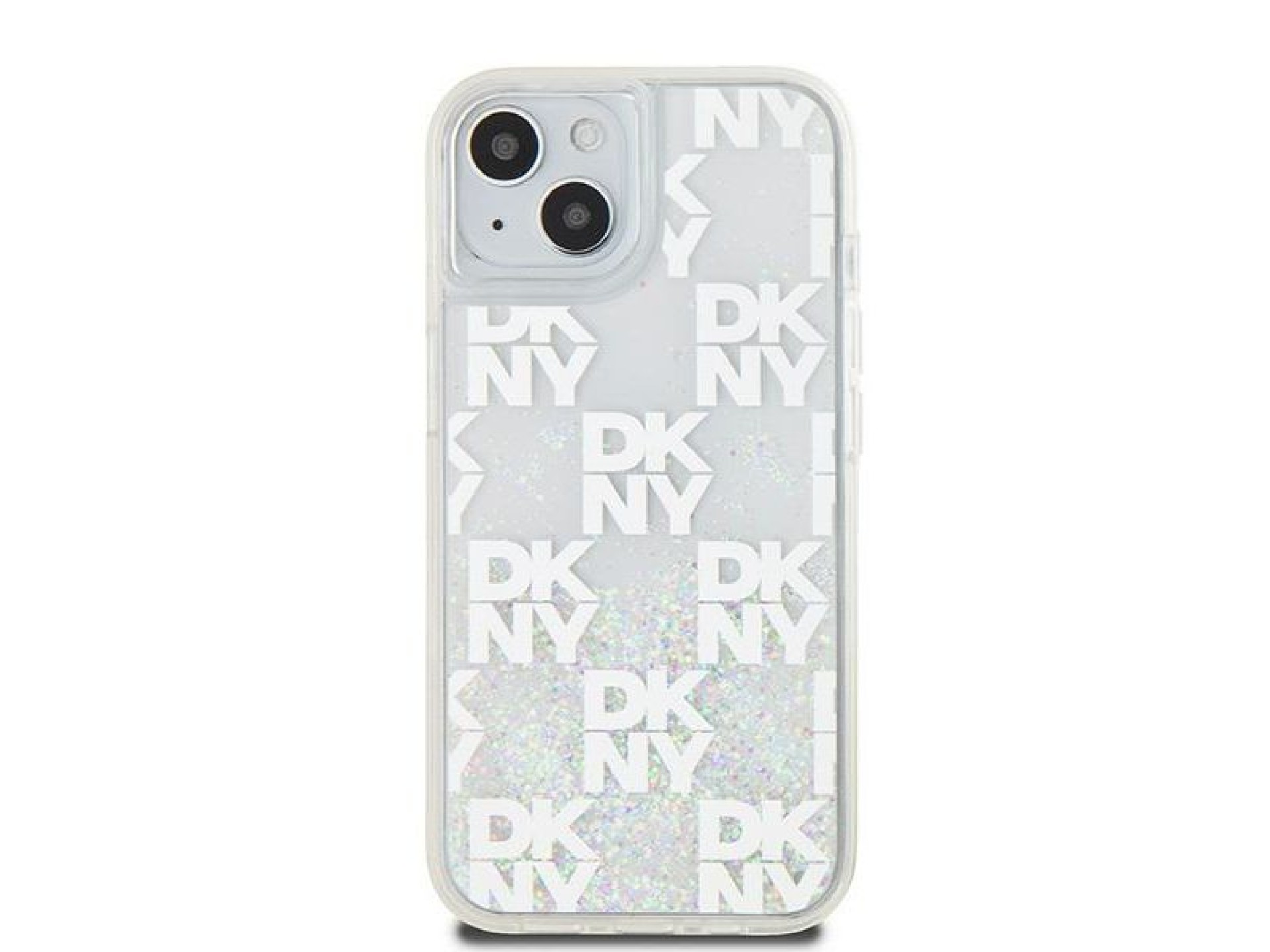 DKNY Liquid Glitter Multilogo case for iPhone 15 / 14 / 13 - white
