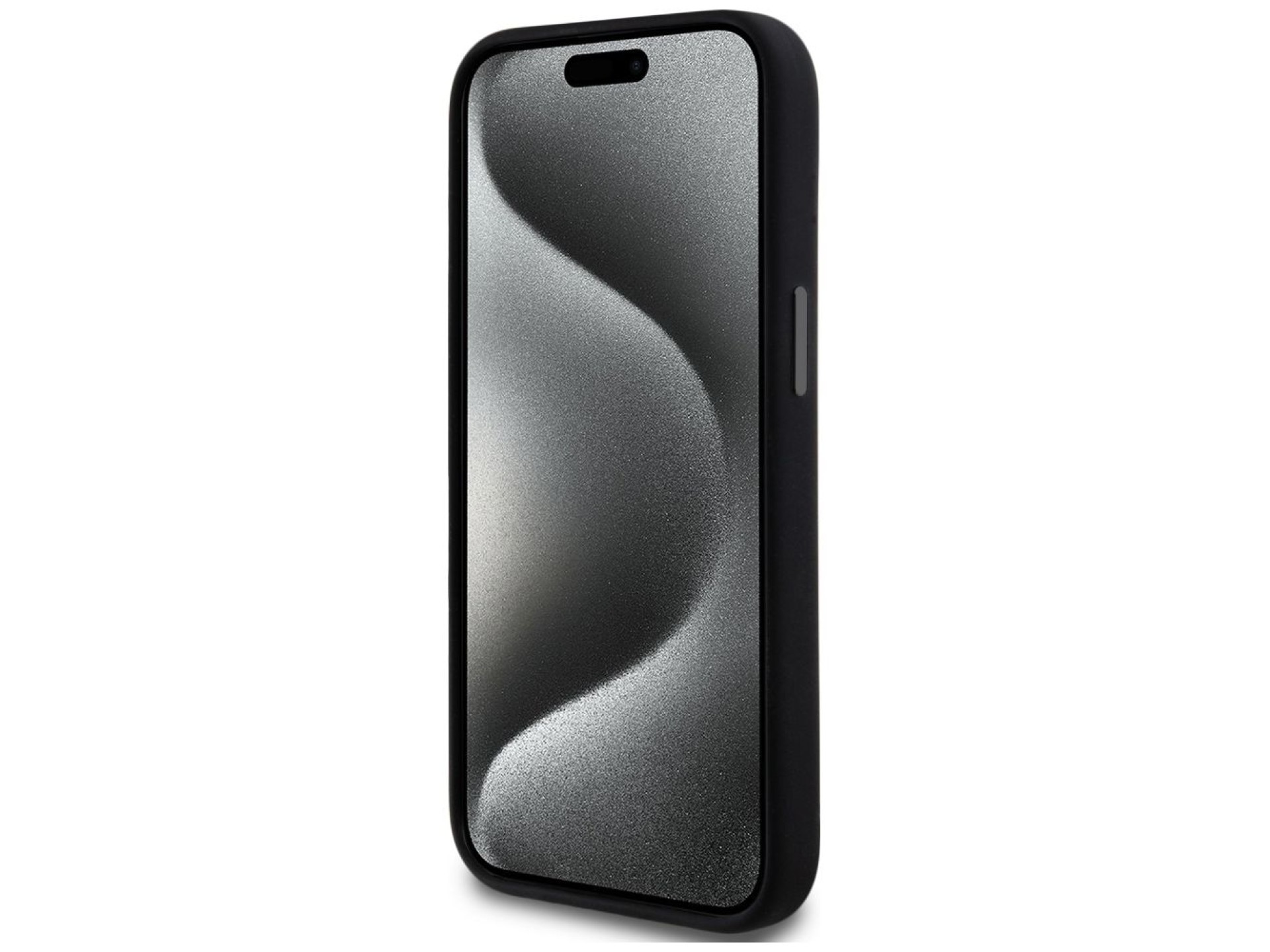 DKNY Liquid Silicone Small Metal Logo MagSafe Case for iPhone 14/15/13 - Black