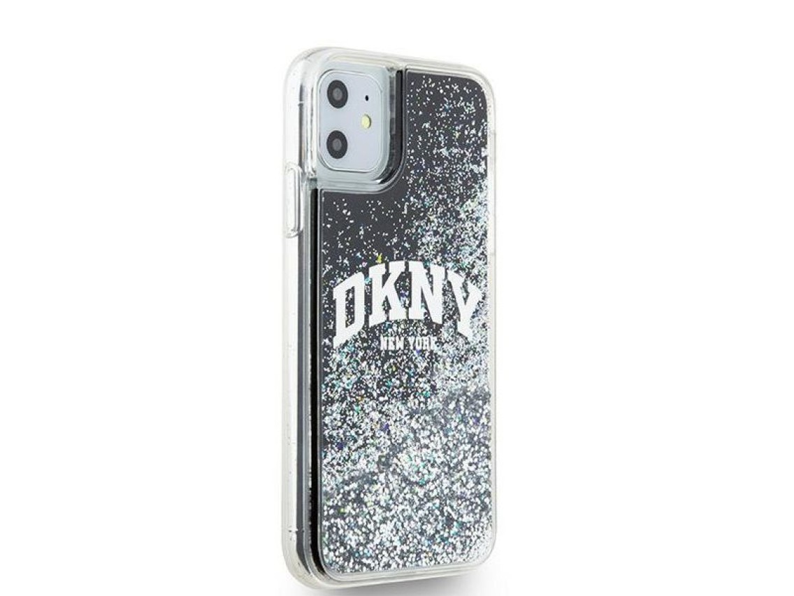 DKNY Liquid Glitter Big Logo case for iPhone 11 / Xr - black