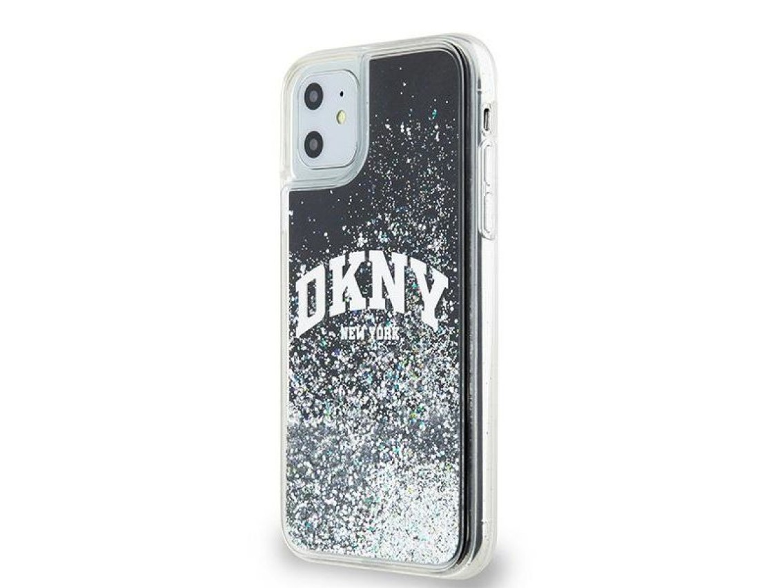 DKNY Liquid Glitter Big Logo case for iPhone 11 / Xr - black