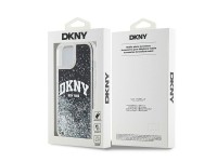 Capa para iPhone 14/15/13 com Glitter L�quido e Logo Grande - Preta