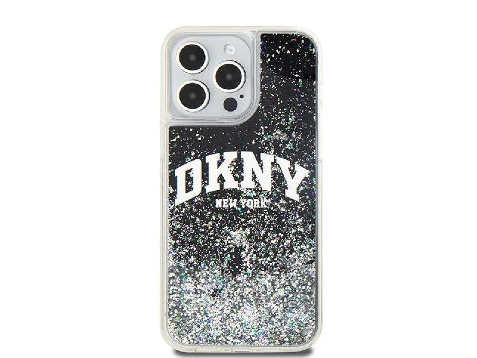 DKNY Liquid Glitter Big Logo iPhone 13 Pro Max Case - Black