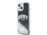 Capa para iPhone 14/15/13 com Glitter L�quido e Logo Grande - Preta