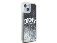 Capa para iPhone 14/15/13 com Glitter L�quido e Logo Grande - Preta