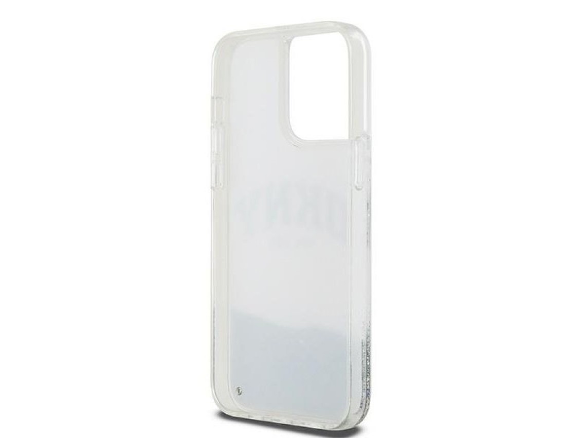 DKNY Liquid Glitter Big Logo case for iPhone 15 Pro - white